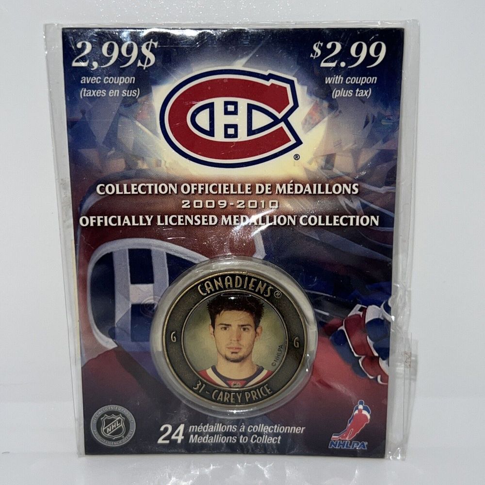 New MONTREAL CANADIENS CAREY PRICE #31 HOCKEY GOALIE MEDALLION‎ 2009-10